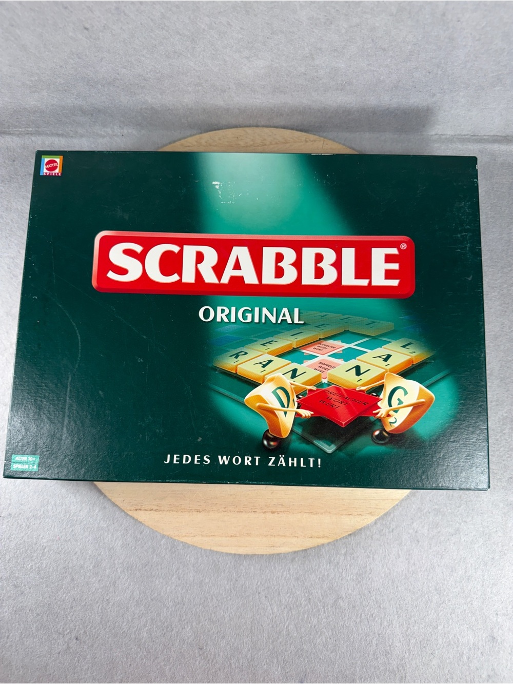 Mattel Scrabble Original German Edition Board Game Jedes Wort Zählt Complete